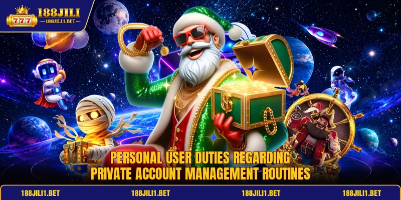 Personal user duties regarding private account management routines