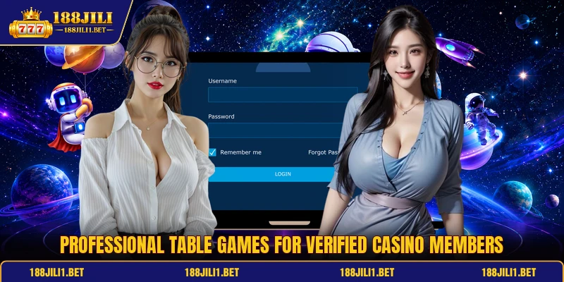Professional table games for verified casino members