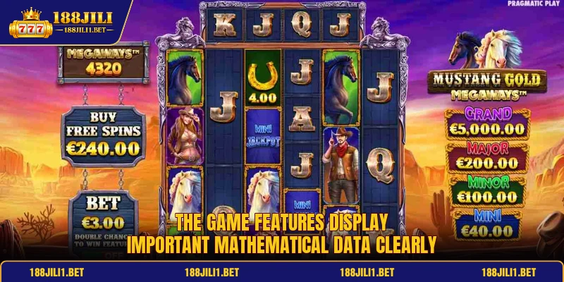 The game features display important mathematical data clearly