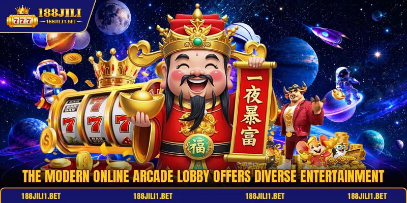 The modern online arcade lobby offers diverse entertainment