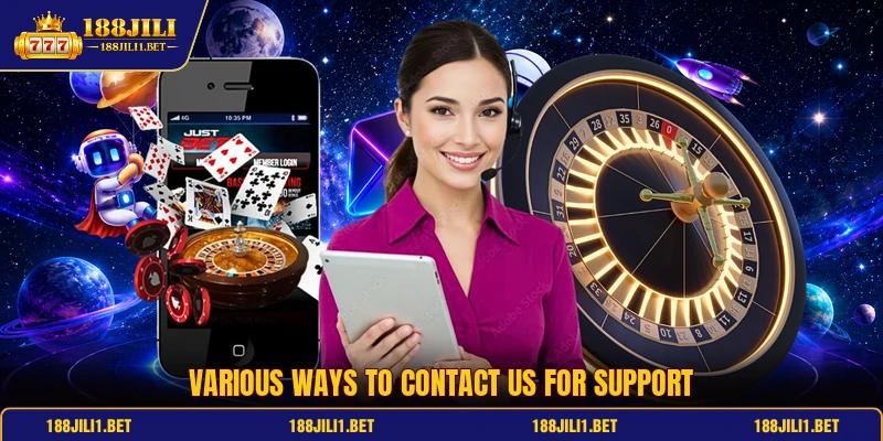 Various ways to contact us for support